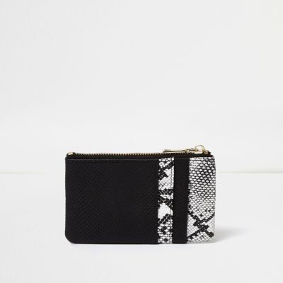Black snake print mini purse